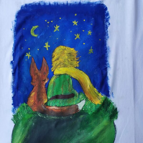 Ręcznie malowana koszulka Mały Książę