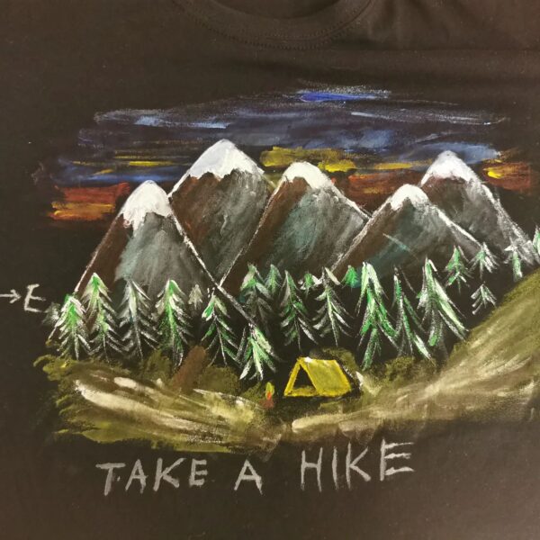 Ręcznie malowana koszulka Take a hike