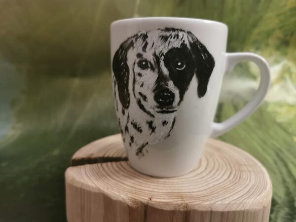 Ręcznie malowany kubek Pies